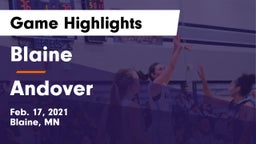 Blaine  vs Andover  Game Highlights - Feb. 17, 2021