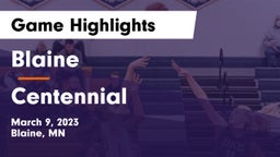 Blaine  vs Centennial  Game Highlights - March 9, 2023