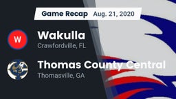 Recap: Wakulla  vs. Thomas County Central  2020