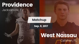 Matchup: Providence High vs. West Nassau  2017