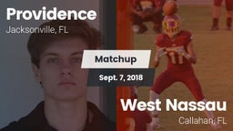 Matchup: Providence High vs. West Nassau  2018