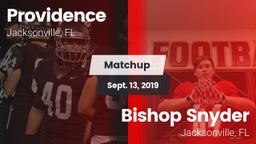 Matchup: Providence High vs. Bishop Snyder  2019