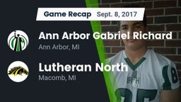 Recap: Ann Arbor Gabriel Richard  vs. Lutheran North  2017