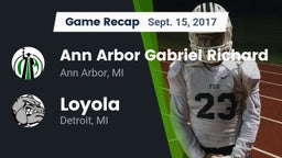 Recap: Ann Arbor Gabriel Richard  vs. Loyola  2017