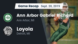Recap: Ann Arbor Gabriel Richard  vs. Loyola  2019