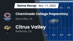 Recap: Chaminade College Preparatory vs. Citrus Valley  2022