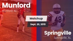 Matchup: Munford  vs. Springville  2019