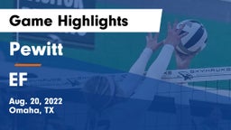 Pewitt  vs EF Game Highlights - Aug. 20, 2022