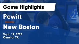 Pewitt  vs New Boston  Game Highlights - Sept. 19, 2023