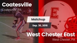 Matchup: Coatesville High vs. West Chester East  2016