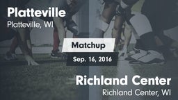 Matchup: Platteville High vs. Richland Center  2016