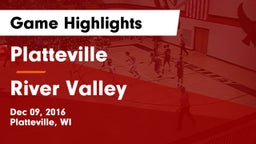 Platteville  vs River Valley Game Highlights - Dec 09, 2016