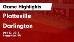 Platteville  vs Darlington  Game Highlights - Dec 22, 2016