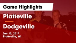 Platteville  vs Dodgeville  Game Highlights - Jan 13, 2017