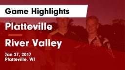 Platteville  vs River Valley Game Highlights - Jan 27, 2017