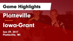 Platteville  vs Iowa-Grant  Game Highlights - Jan 29, 2017
