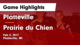 Platteville  vs Prairie du Chien  Game Highlights - Feb 3, 2017