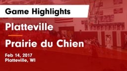 Platteville  vs Prairie du Chien  Game Highlights - Feb 14, 2017