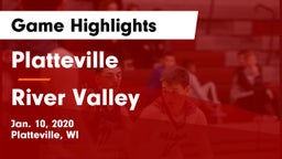 Platteville  vs River Valley  Game Highlights - Jan. 10, 2020