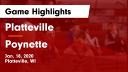 Platteville  vs Poynette  Game Highlights - Jan. 18, 2020