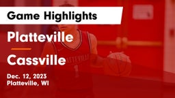 Platteville  vs Cassville  Game Highlights - Dec. 12, 2023