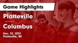 Platteville  vs Columbus  Game Highlights - Dec. 22, 2023