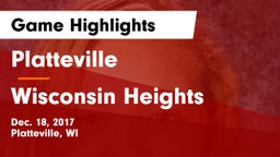 Platteville  vs Wisconsin Heights  Game Highlights - Dec. 18, 2017