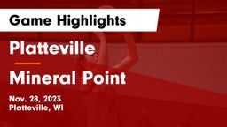 Platteville  vs Mineral Point  Game Highlights - Nov. 28, 2023