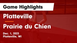 Platteville  vs Prairie du Chien  Game Highlights - Dec. 1, 2023