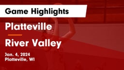 Platteville  vs River Valley  Game Highlights - Jan. 4, 2024