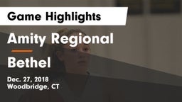 Amity Regional  vs Bethel  Game Highlights - Dec. 27, 2018