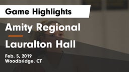 Amity Regional  vs Lauralton Hall  Game Highlights - Feb. 5, 2019