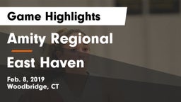 Amity Regional  vs East Haven  Game Highlights - Feb. 8, 2019