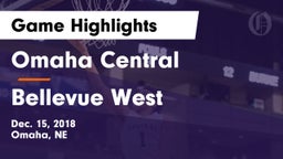 Omaha Central  vs Bellevue West  Game Highlights - Dec. 15, 2018