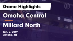 Omaha Central  vs Millard North   Game Highlights - Jan. 2, 2019