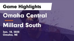 Omaha Central  vs Millard South  Game Highlights - Jan. 18, 2020
