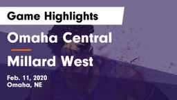 Omaha Central  vs Millard West  Game Highlights - Feb. 11, 2020