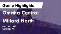 Omaha Central  vs Millard North   Game Highlights - Feb. 21, 2020