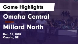 Omaha Central  vs Millard North   Game Highlights - Dec. 31, 2020
