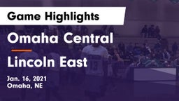 Omaha Central  vs Lincoln East  Game Highlights - Jan. 16, 2021