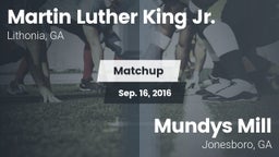 Matchup:  vs. Mundys Mill  2016