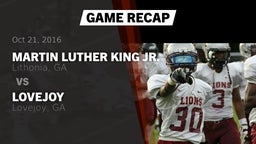 Recap: Martin Luther King Jr.  vs. Lovejoy  2016