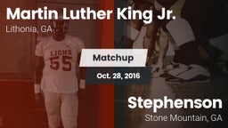 Matchup:  vs. Stephenson  2016