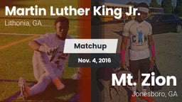Matchup:  vs. Mt. Zion  2016