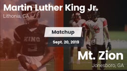 Matchup: MLK vs. Mt. Zion  2019