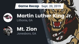 Recap: Martin Luther King Jr.  vs. Mt. Zion  2019