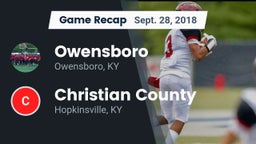 Recap: Owensboro  vs. Christian County  2018