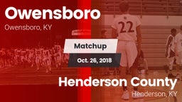 Matchup: Owensboro High vs. Henderson County  2018
