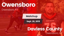 Matchup: Owensboro High vs. Daviess County  2019