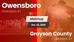 Matchup: Owensboro High vs. Grayson County  2020